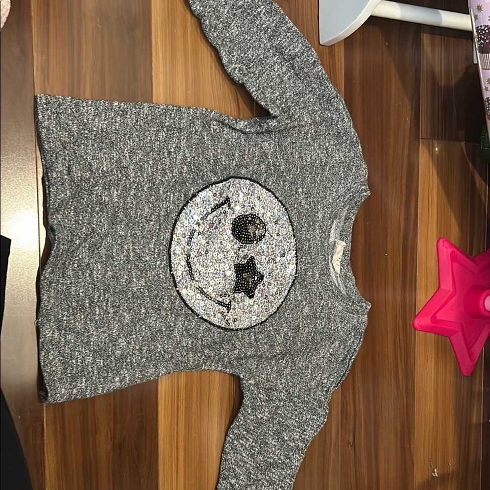Gray Smiley Face Kids Shirt